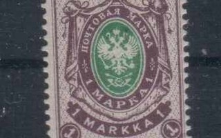 1901  Kotka 1 mk tilapäisjulkaisu I  L.500e Lape 53