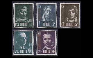 Malta 481-5 ** Merkkihenkilöitä (1974)