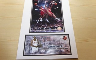 LeBron James NBA 2004 Rookie of the Year kehystetty taulu