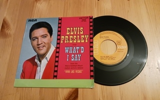 Elvis Presley – What'd I Say 7" ps 1971 Ranska