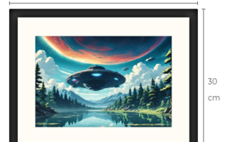 Uusi taulu UFO Science Fiction 30 cm x 40 cm