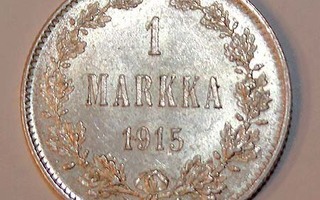 1 markka 1915 hopea