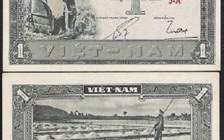 Etelä-Vietnam 1 Dong 1955 P11 UNC ALE!