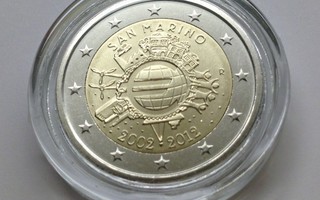 San Marino 2 € 2012 Euro 10 vuotta