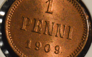 1 Penni 1909 leimakiilto A48