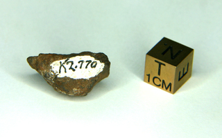 Historiallinen rautameteoriitti numeroitu Odessa 23mm IAB