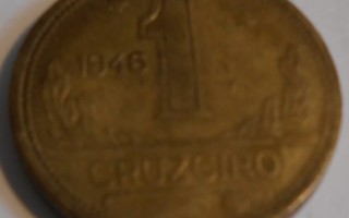 BRASILIA  1 Cruzeiro  v.1946   KM#588   Circ.