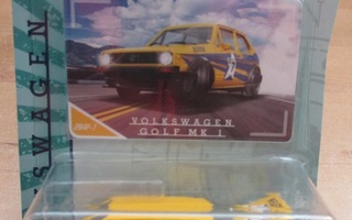 VW Golf mk1 1.6 GTi Hatchback 3D Yellow-Blue Majorette 1:52