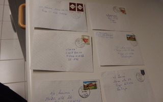 Latvialaisia postimerkkejä 90-luvulta, 7 kpl