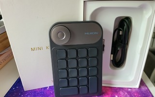 Mini keydial KD100, näppäimistö Huion Kamvas