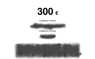 Verkkokauppa.com 300,00 EUR lahjakortti