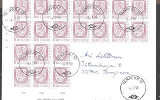 Postilähetys - Yl.m. 0,10 (LAPE 20x823) Tre 10 4.7.1990