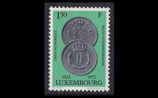 Luxemburg 841 ** Talousliitto 50v rahoja (1972)