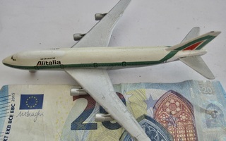 VANHA Malli Lentokone Boeing 747 Alitalia Metallia Saksa