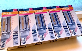 Osram HQL LED Pro Gen 3, 5 kpl, uusia