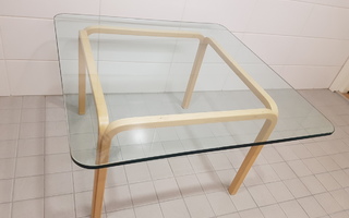 Artek Aalto lasipöytä malli Y805A koivu