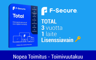 F-Secure TOTAL & VPN (3 vuotta) - (1 laite) Lisenssiavain