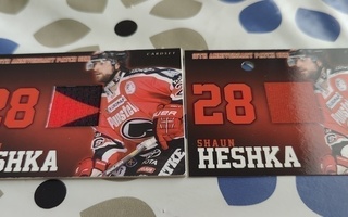 2013-14 Cardset patch Shaun Heshka Ässät