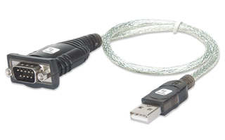 Techly IDATA USB-SER-2T sarjakaapeli Läpinäkyvä 0,45 m USB