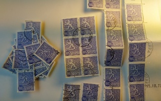 Malli 1963 Leijona violetti postimerkki 0,05 markka