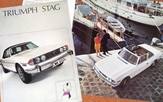 1973 Triumph Stag V8 esite - KUIN UUSI - 16 sivua
