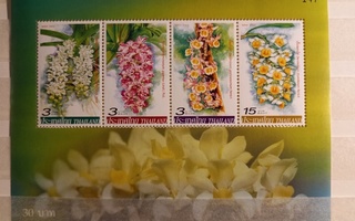 ORKIDEAT kukka-aiheinen blokki  THAIMAA 2005 **