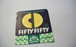 Etiketti - Oy Mallasjuoma Fifty Fifty Ananas Grape 1/3 L