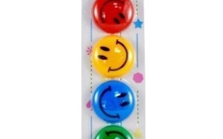 ZRH Magnet Smiley / Hymiö Magneetit, Ø 40mm, 4 väriä *UUSI*