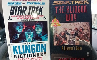 2 kpl Star Trek KLINGON kirjoja ( SIS POSTIKULU )