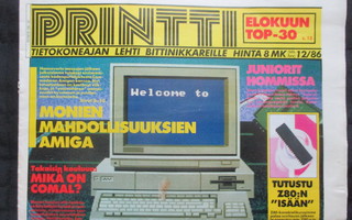 PRINTTI 1986 12 - vanha tietokonelehti