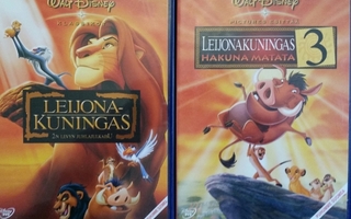 Leijonakuningas 1 ja 3  (4-disc) -DVD.HARVINAINEN