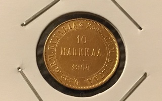 Kultaraha Suomi 10 markkaa 1904