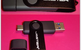 64Gt USB-muistitikku, USB 3.0- ja USB C -liitännöillä #30023