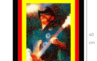 Lemmy Motörhead canvastaulu 30 cm x 40 cm musta kehys
