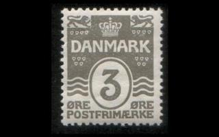 Tanska 44 ** Aaltoviiva 3 öre (1905)