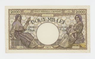 Romania 2 000 Lei 23.3.1943 P54, aUNC