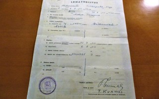 1943 Lomatodistus Matkaselkä-Nokia