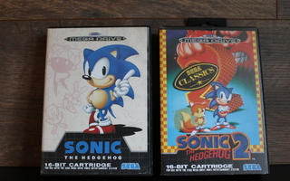 Sega Mega Drive Sonic The Hedgehog 1 & 2 (B)