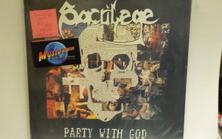 SACRILEGE - PARTY WITH GOD EX+/EX UK 1986 LP