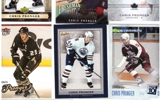 8 x CHRIS PRONGER Whalers Ducks Oilers... sis. 2 ErikoisKort