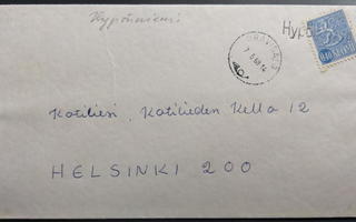 Pp-leima HYPÖNNIEMI / Oravisalo kirjeellä 1968