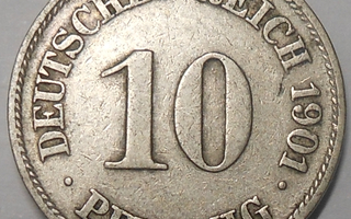 Saksa. 10 pfennig 1901J.