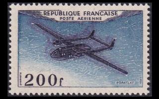 Ranska 988 ** Lentokone 200 Fr (1954)