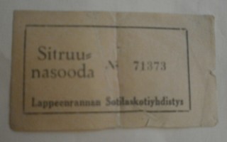 Lappeenrannan Sotilaskotiyhdistys,Sitruunasooda-myyntilipuke