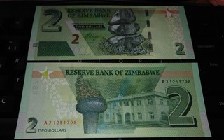 Zimbabwe 2 Dollars 2019 UNC