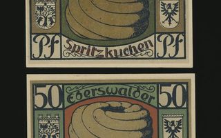 Saksa Notgeld 25, 50 Pfg, Eberswalde 1921