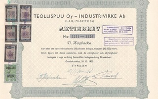 1950 Teollisuuspuu Oy, Kokkola (ex Pilketyö Oy)