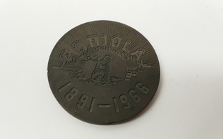 Pohjola 75 vuotta 1891-1966 mitali (Kalervo Kallio)