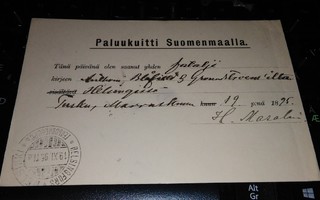 Turku HF Paluukuitti 1895 PK1000/4