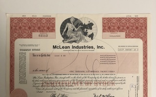 McLean Industries, Inc. osakekirja